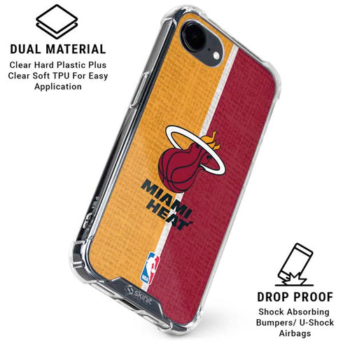 NBA Miami Heat Canvas iPhone 16e Clear Case